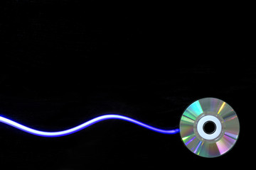 Haz de luz y compact disc