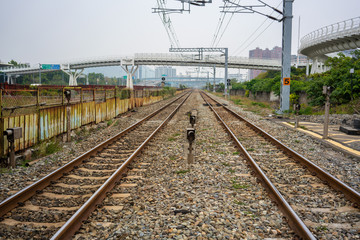 View from middle of railway in Kaohsiung