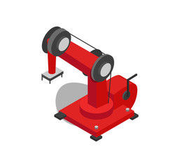 Modern Robot Sketch Isolated on White Backdrop