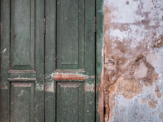 Old door and wall.