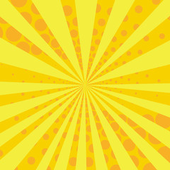 Желтый и оранжевый комический фон в стиле ретро. Векторные иллюстрации в стиле поп-арт.