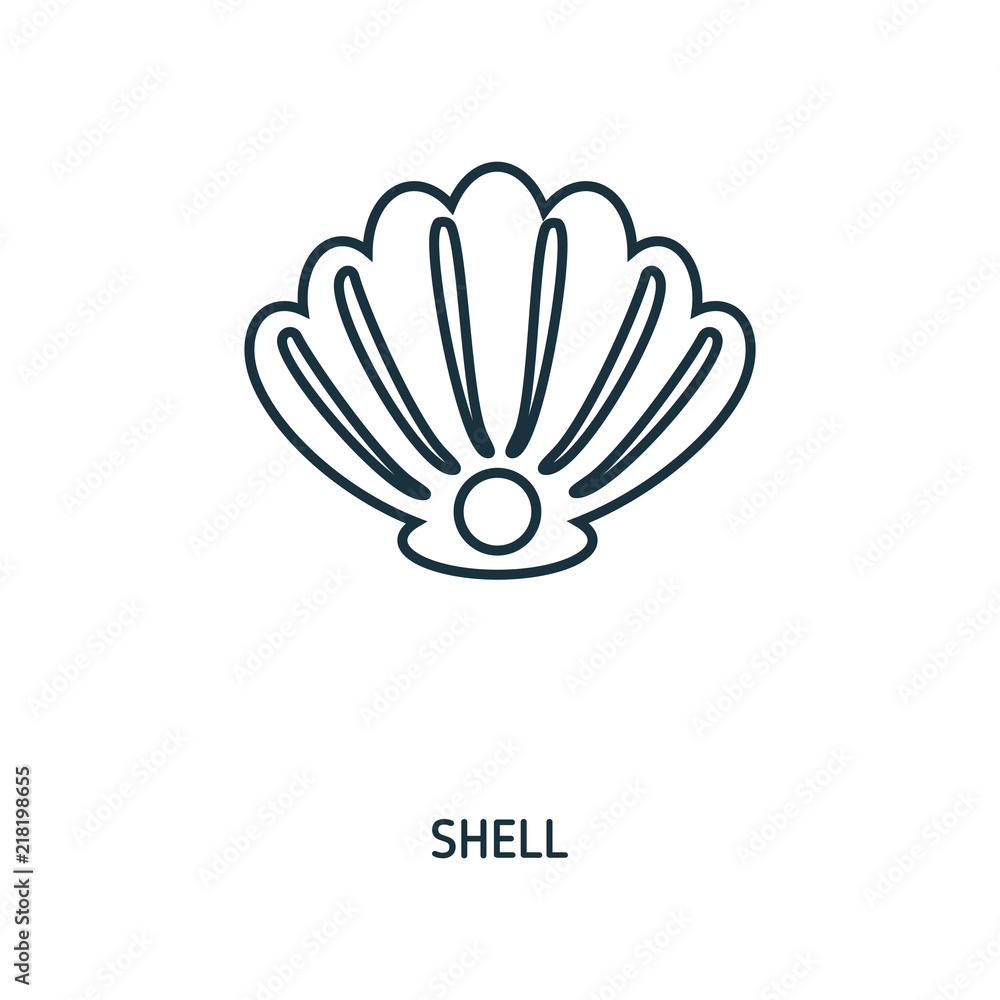 Poster shell creative icon. simple element illustration. shell concept symbol design from beach icon collec