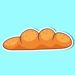 Bread of simple color illustrations