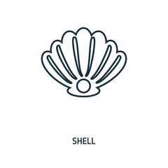 Shell creative icon. Simple element illustration. Shell concept symbol design from beach icon collection. Can be used for web, mobile and print. web design, apps, software, print.