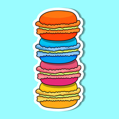 Cake of simple color illustrations