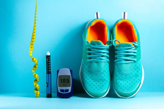 Concept of a healthy diabetic. Diabetes. Sports diabetic. Sugar diabetes. Sports diabetics © Goffkein
