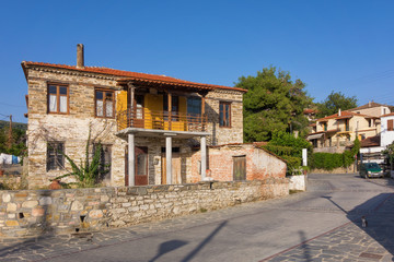 Architecture in the old Nikiti village, Sithonia, Chalkidiki, Greece