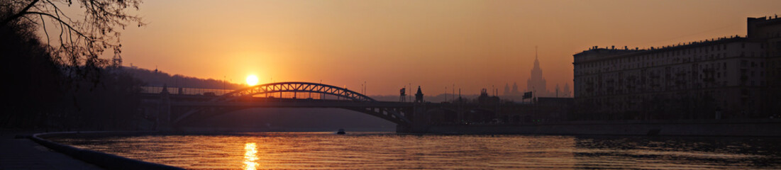 Moscow sun set