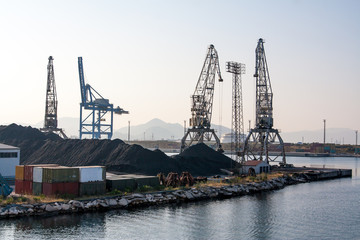 Obraz premium Port Of Ploce Cranes