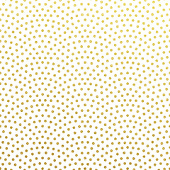 Abstract confetti or golden glittery seamless scales pattern background. Vector retro gold glittering design with linear bow dots on white