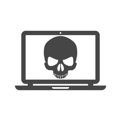 Cyber Attack icon, Hacker Icon, Cyber Crime or threats 