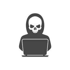 Cyber Attack icon, Hacker Icon, Cyber Crime or threats 