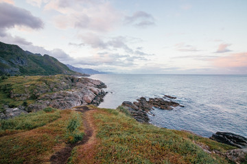 Naklejka premium Wanderlust in norwegian nature