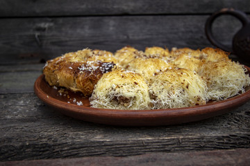 десерт из теста кадаиф 