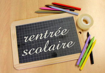 ardoise d'école rentrée scolaire