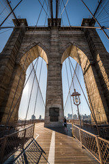Portal de Capital. Ponte de Brooklyn em Nova York