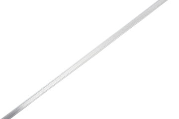 Silver ribbon on white background