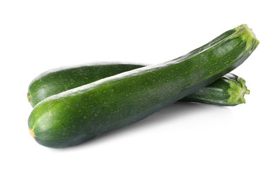 Fresh zucchini isolated on white