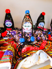 Goreme, Turkey - Circa September 2015: Traditional handmade Turkish folk dolls at a shop in Cappadocia