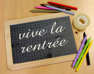 ardoise d'école vive l'école