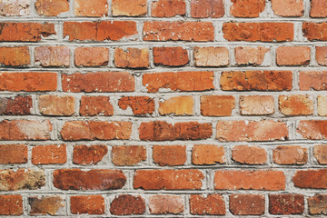 old cracked brick wall