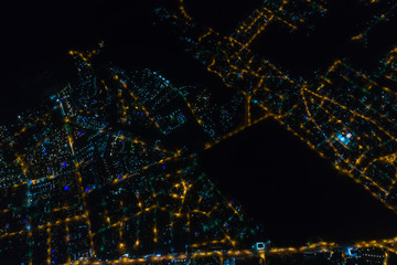 Luzes da cidade de Búzios à noite