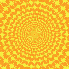 Желтый и оранжевый фон, стиль ретро комический 