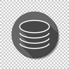 Database icon. Simple linear symbol, thin outline. flat icon, lo