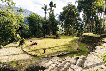 Terraces of the Lost City (Ciudad Perdida) in the Sierra Nevada de Sante Marta - Santa Marta/ Magdalena/ Colombia