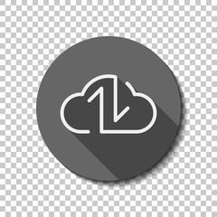 Data cloud icon. Backup, restore. Upload, download. Up and Down