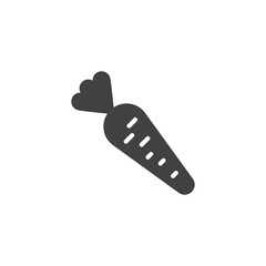 Carrot vector icon. filled flat sign for mobile concept and web design. Vegetable simple solid icon. Symbol, logo illustration. Pixel perfect vector graphics
