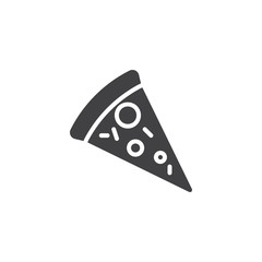 Pizza slice vector icon. filled flat sign for mobile concept and web design. Pizza simple solid icon. Symbol, logo illustration. Pixel perfect vector graphics