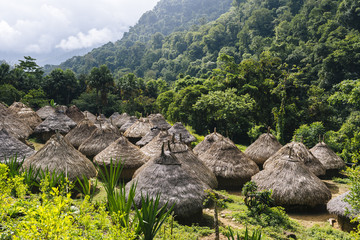 Village of the Kogi Indians in the mountains of the Sierra Nevada - Santa Marta/ Magdalena/ Colombia