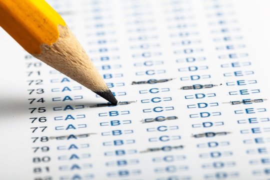 Pencil on a Test Score