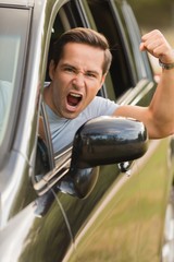 Portrait of an Angry Driver