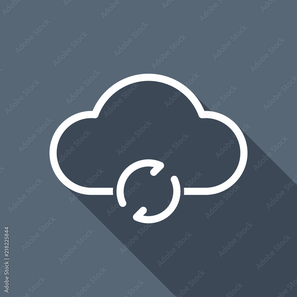 Aufkleber outline update simple cloud icon. linear symbol with thin outlin