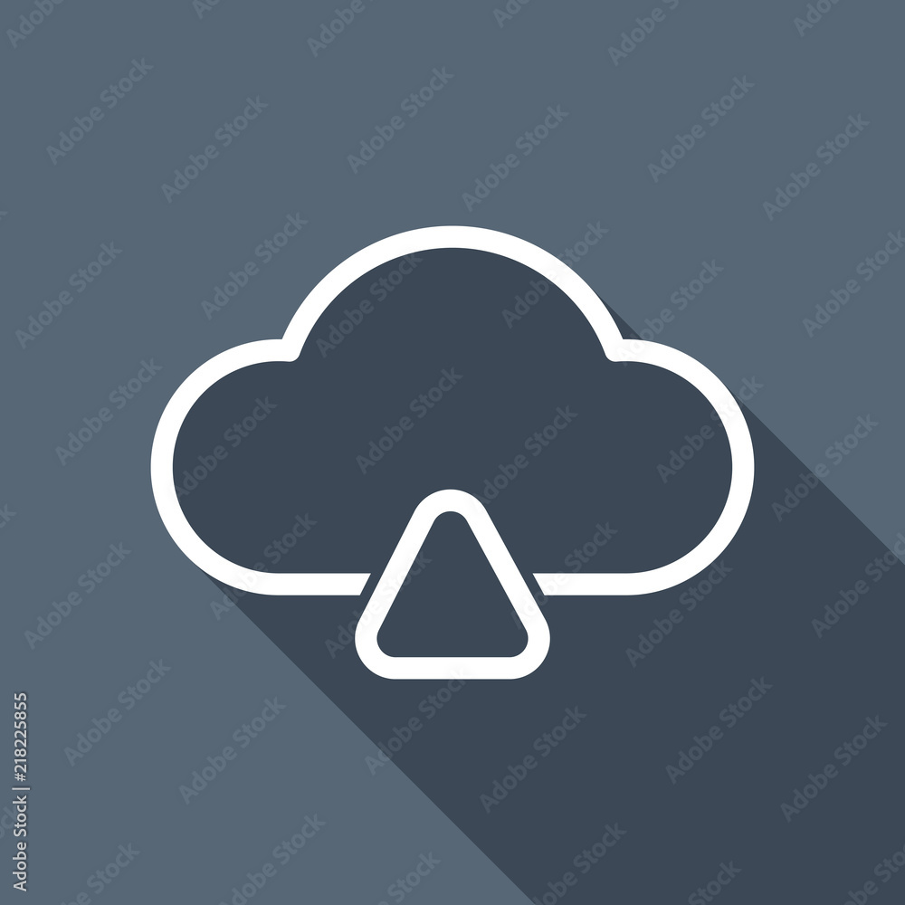 Poster outline upload simple cloud icon. linear symbol with thin outlin
