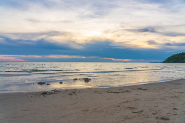 Beautiful Tropical Beach blue ocean background Summer view Sunshine at Sand and Sea Asia Beach Thailand Destinations 