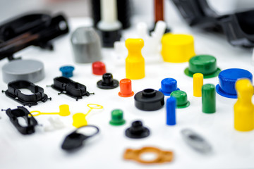 Plastic and rubber parts of automotive manufacturing by high precision mold injection in factory