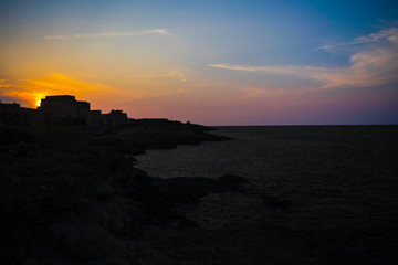 The Coast of Xaghjra in Malta at Sunset
