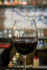 Bottle and wine glass