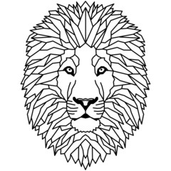 Löwe Raubkatze geometrisch als Geometric