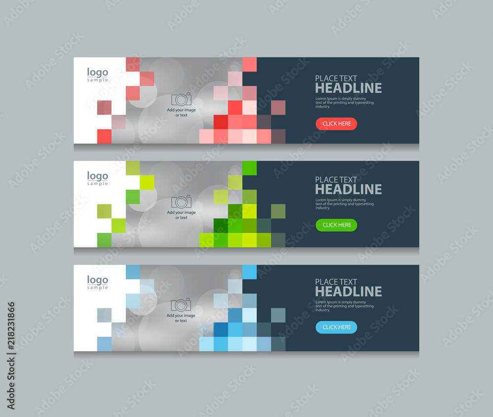 Poster abstract horizontal  web banner design template backgrounds
