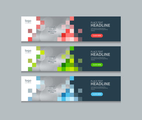 abstract horizontal  web banner design template backgrounds
