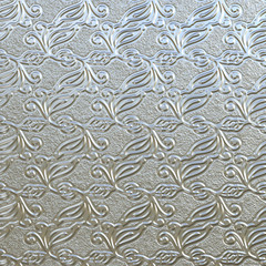Silver floral background, 3d illustration