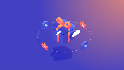 Discount sale concept. Vector illustration