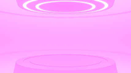 studio in futuristic design. 3d rendering