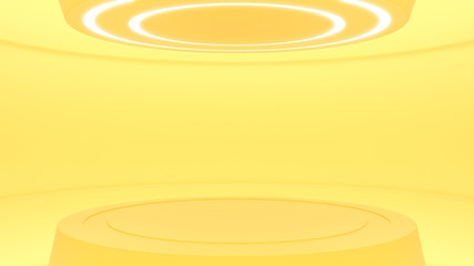 Obraz premium studio in futuristic design. 3d rendering