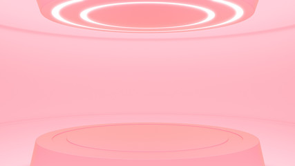 studio in futuristic design. 3d rendering