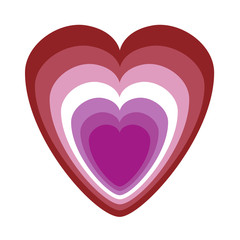 Lesbian community colours as heart symbol